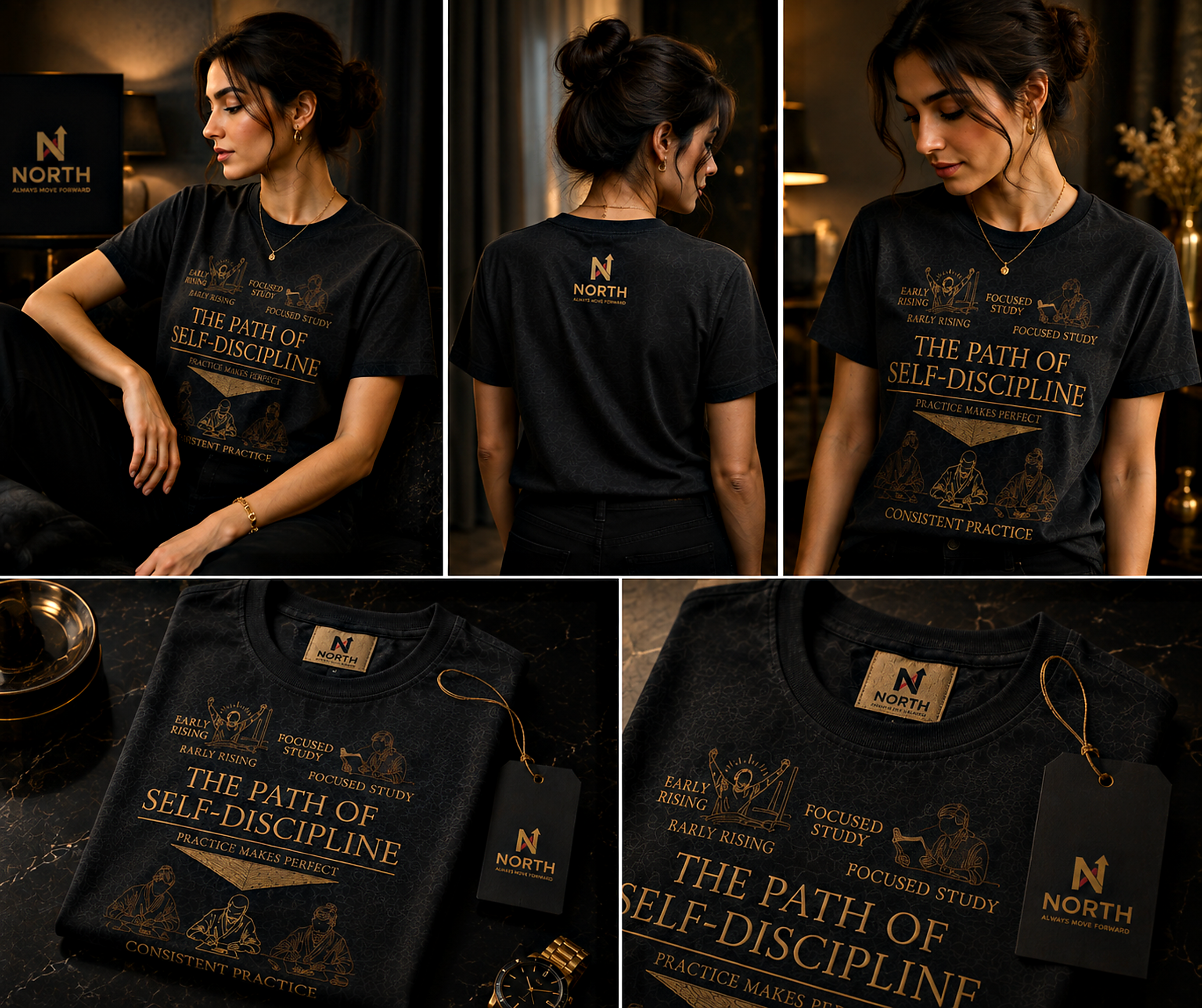 North The Path of Self-Discipline Oversized T-Shirt